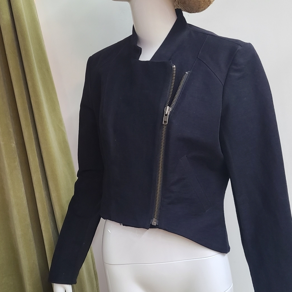 Helmut Lang Moto Asymmetrical Hem Jacket